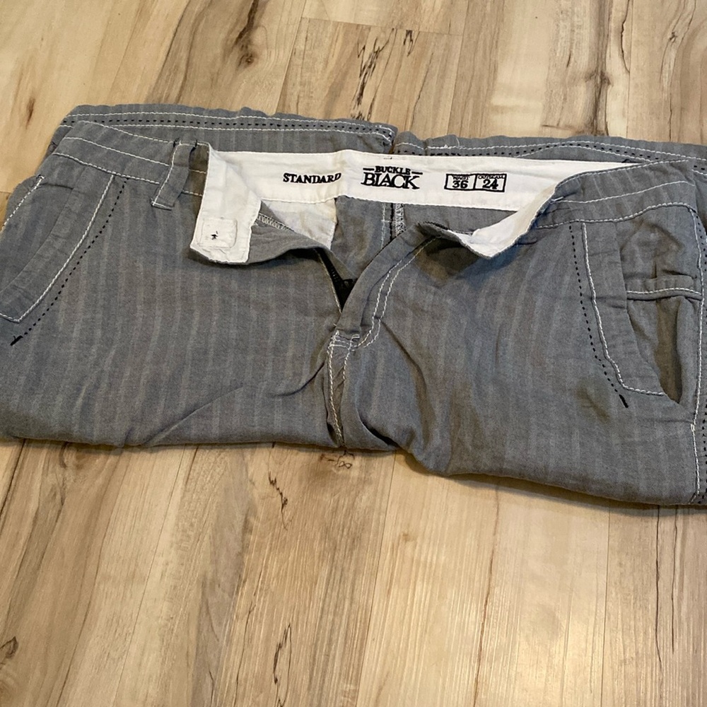 Buckle black mens shorts good condition size 36
